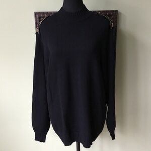 ST JOHN by Marie Gray Vintage Santana’ Yarn Gold Mock Sweater